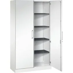 Flügeltürenschrank ASISTO C 3000, 5 Ordnerhöhen, B 1000 mm, weiss/weiss
