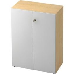 kaiserkraft ANNY-AC - Aktenschrank mit Akustik-Rückwand, HxBxT 1100 x 800 x 420 mm, 2 Fachböden, Ahorn-Dekor