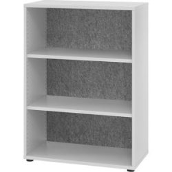 kaiserkraft ANNY-AC - Regal mit Akustik-Rückwand, HxBxT 1100 x 800 x 400 mm, 2 Fachböden, lichtgrau