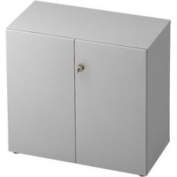 kaiserkraft ANNY-AC - Aktenschrank mit Akustik-Rückwand, HxBxT 748 x 800 x 420 mm, 1 Fachboden, lichtgrau