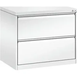 Hängeregistraturschrank ACURADO, 2-bahnig, 2 Schübe, verkehrsweiß C+P