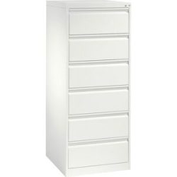 Karteikartenschrank ACURADO, 2-bahnig, 6 Schübe, verkehrsweiß C+P