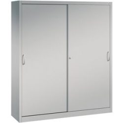 ACURADO Schiebetürenschrank, 8 Fachböden, HxBxT 1950 x 1600 x 400 mm, weißalu C+P