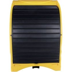 kaiserkraft PE-Gefahrstoffdepot mit Jalousie, für 4 x 200-l-Fässer, Auffangvolumen 450 l, HxBxT 2110 x 1565 x 1620 mm, ab 2 Stk