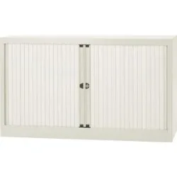 Euro-Rollladenschrank, Breite 1200 mm, 1 Fachboden, verkehrsweiß BISLEY