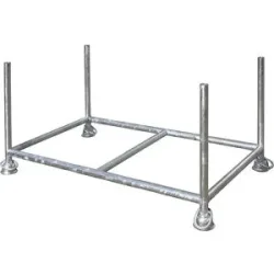 Stapelgestell, LxBxH 1500 x 870 x 780 mm, mit 2 Querrohren, verzinkt Eichinger