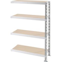kaiserkraft Universalsteckregal, Spanplattenböden, HxBxT 1508 x 1025 x 400 mm, Anbauregal