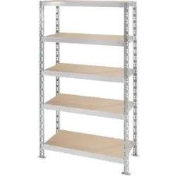 kaiserkraft Universalsteckregal, Spanplattenböden, HxBxT 1820 x 1050 x 400 mm, Grundregal