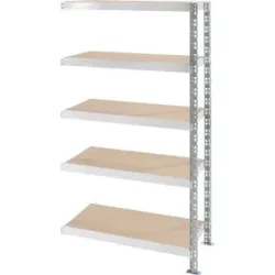 kaiserkraft Universalsteckregal, Spanplattenböden, HxBxT 1820 x 1025 x 600 mm, Anbauregal