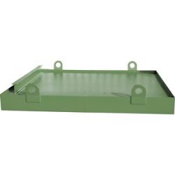 Auffangwanne für Absetzcontainer, für Absetzcontainer, Auffangvolumen 1036 l, grün eurokraft pro