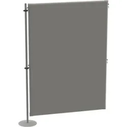 Akustik-Trennwand, Textil, Anbauelement, BxT 1200 x 280 mm, grau eurokraft pro