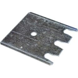 Schulte Lagertechnik Fussplatten-Unterlegblech für Ständerrahmen S610-M18-U und S625-A18, Stärke 1 mm, verzinkt, 1 Stück