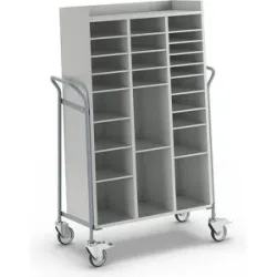 kaiserkraft Bürowagen, für Post, Tragfähigkeit 150 kg, LxBxH 950 x 455 x 1380 mm
