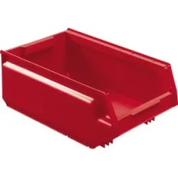 kaiserkraft Sichtlagerkasten aus Polypropylen, LxBxH 500 x 310 x 200 mm, VE 8 Stück, rot