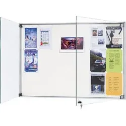 Schaukasten, Alu-Rahmen, für innen und außen, Kapazität 2 DIN A4-Blatt, HxBxT 410 x 530 x 50 mm, Rahmen eckig eurokraft pro