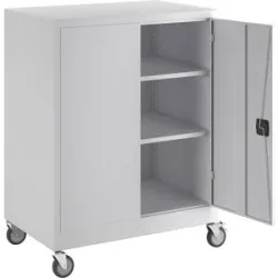 kaiserkraft Fahrschrank, HxBxT 1220 x 920 x 610 mm, lichtgrau RAL 7035