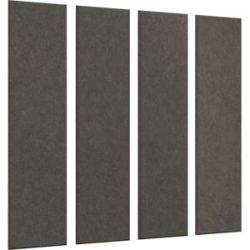 Akustik-Wandplatte, HxB 1200 x 300 mm, VE 4 Stk, dunkelgrau eurokraft basic