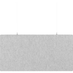 Akustik-Deckenplatte, PET-Filz, HxB 600 x 1200 mm, rechteckige Form, hellgrau eurokraft basic