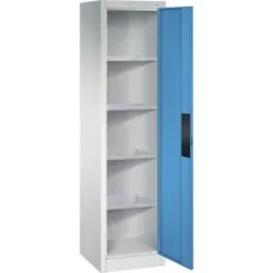Werkstatt-Schwerlastschrank, Breite 502 mm, Tiefe 500 mm, Tür lichtblau C+P