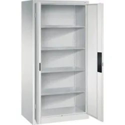 Werkstatt-Schwerlastschrank, Breite 930 mm, Tiefe 600 mm, Tür lichtgrau C+P