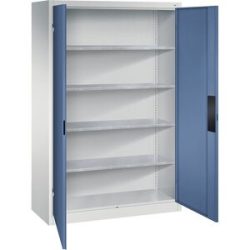 Werkstatt-Schwerlastschrank, Breite 1200 mm, Tiefe 500 mm, Tür fernblau C+P