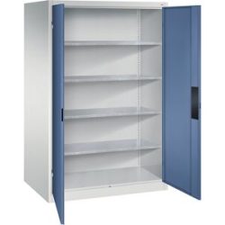 Werkstatt-Schwerlastschrank, Breite 1200 mm, Tiefe 800 mm, Tür fernblau C+P