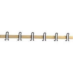 kaiserkraft Wandgarderobe BASIC, HxBxT 160 x 1496 x 68 mm, Buche