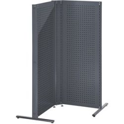 Industrie-Trennwandsystem, Eck-Kombination, linksseitig, 90°, anthrazitgrau ANKE