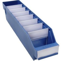 Regalkasten aus hochschlagfestem Polypropylen, blau, LxBxH 400 x 90 x 95 mm, VE 40 Stk STEMO
