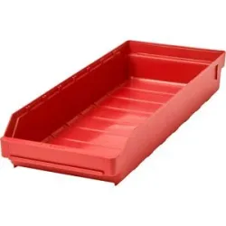 Regalkasten aus hochschlagfestem Polypropylen, rot, LxBxH 600 x 240 x 95 mm, VE 15 Stk STEMO