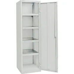 kaiserkraft Umweltschrank ohne Türlochung, HxBxT 1800 x 500 x 500 mm, 4 Wannenböden, lichtgrau / lichtgrau