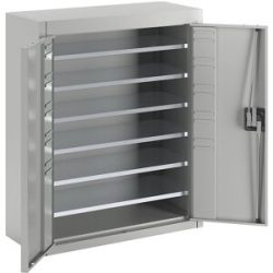 Magazinschrank, ohne Sichtlagerkästen, HxBxT 820 x 680 x 280 mm, einfarbig, grau, ab 3 Stk mauser