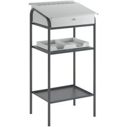 Werkstattpult, mit 2 Fachböden, HxBxT 1220 x 590 x 520 mm eurokraft pro