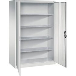 Werkstatt-Flügeltürschrank, HxBxT 1950 x 1200 x 600 mm, lichtgrau / lichtgrau C+P