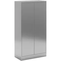 kaiserkraft Edelstahl-Mehrzweckschrank, 4 Fachböden, HxBxT 1950 x 1000 x 500 mm