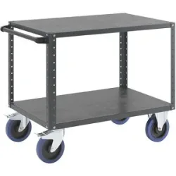 Montagewagen CustomLine, 2 Etagen, anthrazitgrau, Vollelastikbereifung eurokraft pro