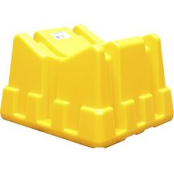 kaiserkraft Universal-Fassbock aus PE, für 60- und 200-l-Fass, gelb