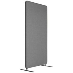 kaiserkraft Akustik-Trennwand Softline Salsa, Textil, HxB 1500 x 800 mm, grau