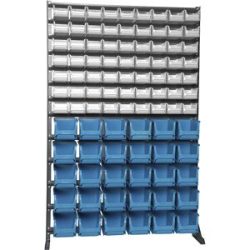 kaiserkraft Kleinteile-Lagerregal ECO, mit Sichtlagerkästen, HxT 1580 x 235 mm