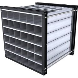 Wabenregal, HxBxT 1000 x 1000 x 1000 mm, 36 Wannen, 6 x 6 Fächer eurokraft pro