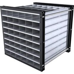Wabenregal, HxBxT 1000 x 1000 x 1000 mm, 48 Wannen, 6 x 8 Fächer eurokraft pro