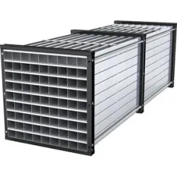 Wabenregal, HxBxT 1000 x 1000 x 3000 mm, 81 Wannen, 9 x 9 Fächer eurokraft pro