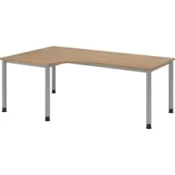 Schreibtisch Office Braun Holz 200 cm - Farbe: Nussbaum - Material: Holzwerkstoff - Schreibtisch