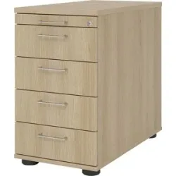 Standcontainer, 1 Utensilienschub, 4 Materialschübe, Eiche eurokraft pro