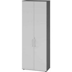 RENATUS - Büroschrank, 5 Fachböden, 6 Ordnerhöhen, graphit / lichtgrau eurokraft pro