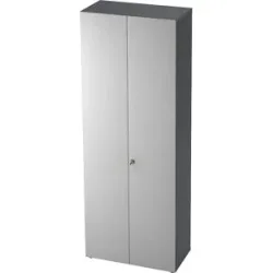 Garderobenschrank, 2 Fachböden, 1 Kleiderstange, graphit / lichtgrau eurokraft pro