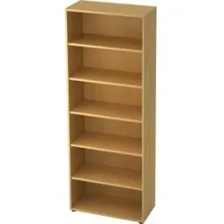 Büroregal, 5 Fachböden, HxBxT 2156 x 800 x 400 mm, Buche eurokraft pro