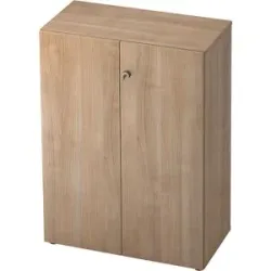 Aktenschrank, Flügeltüren, 2 Fachböden, Nussbaum / Nussbaum eurokraft pro