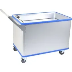 Federbodenwagen, verstellbare Federkraft, Oberfläche eloxiert, Volumen 480 l, mit Quick Grip Gmöhling