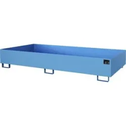 Regal-Bodenwanne, 570 l Auffangvolumen, LxBxH 2650 x 1300 x 300 mm, ohne Gitterrost, lichtblau eurokraft pro